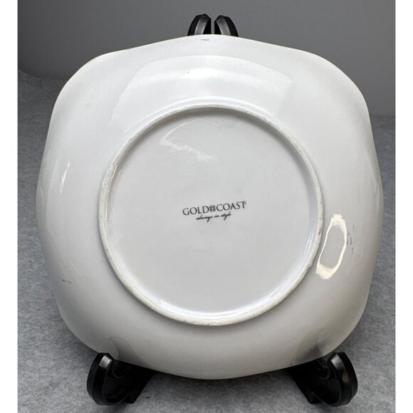 Vintage Gold Coast Iridescent Pearl Lusterware Salad Plate with 7" Pink Rose Des - Picture 4 of 8